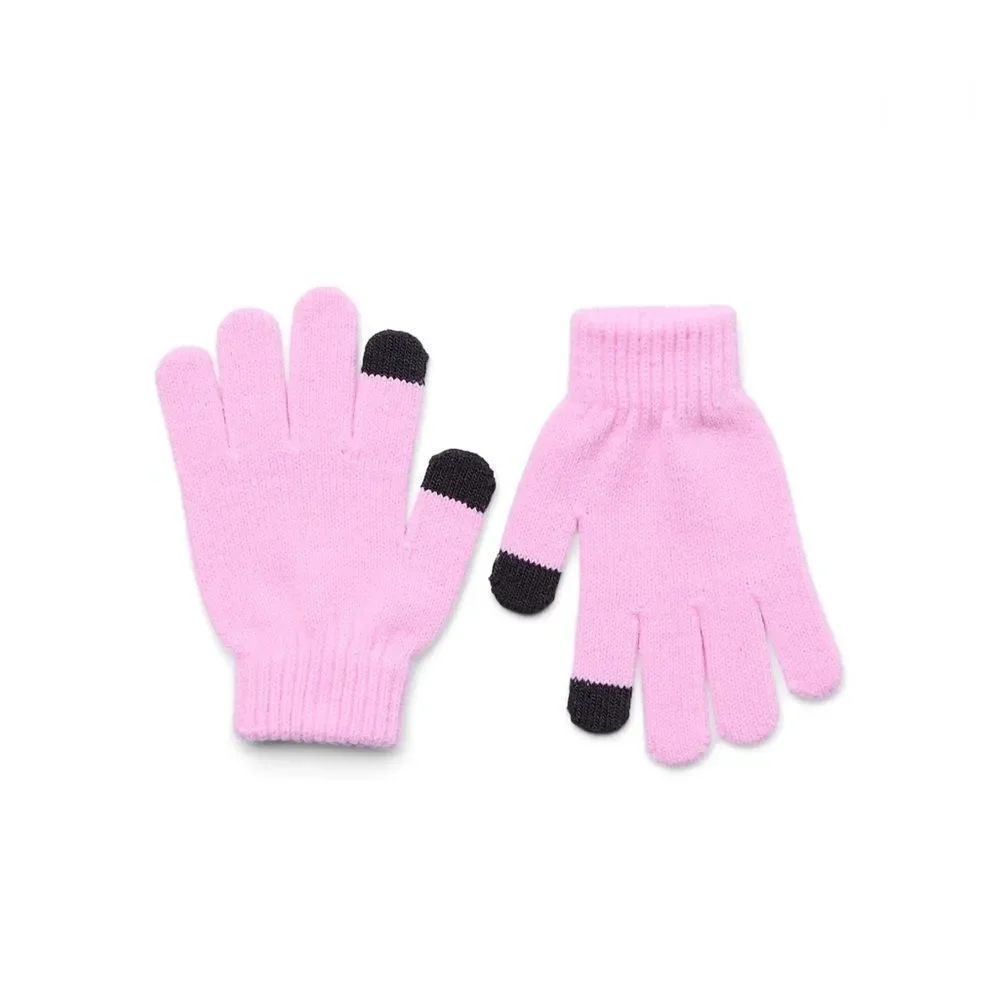 Girls Justice Ribbed & Full Print Winter Cozy Beanie and Gloves 2, 2-Piece Sets